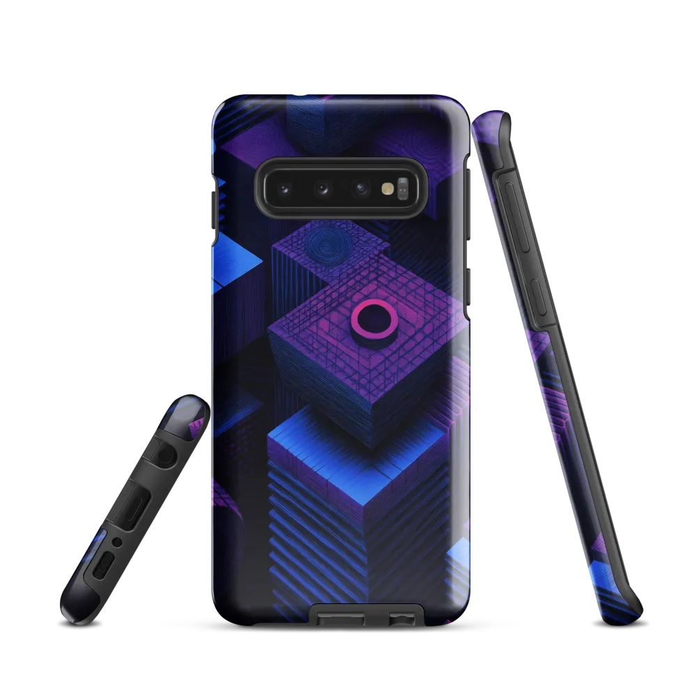 Geometric Dreams in Blue and Purple
