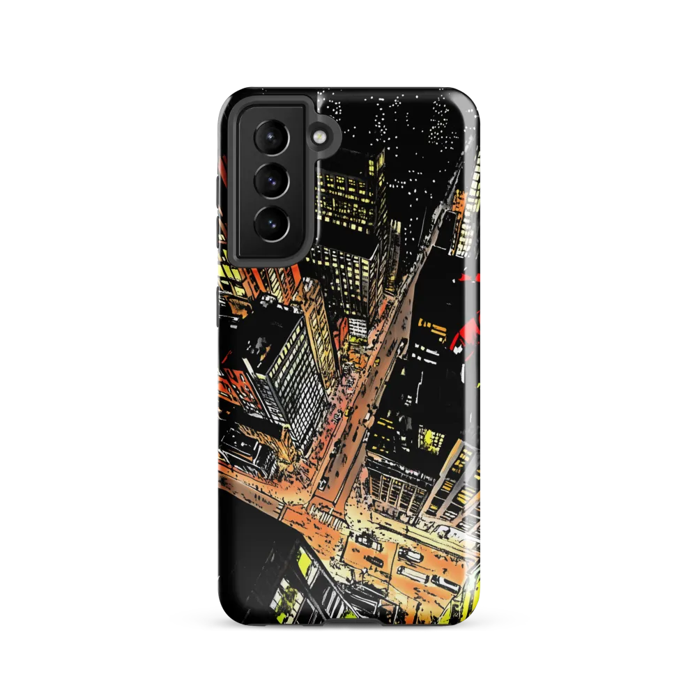 Urban Nightscape: A Bird's-eye View