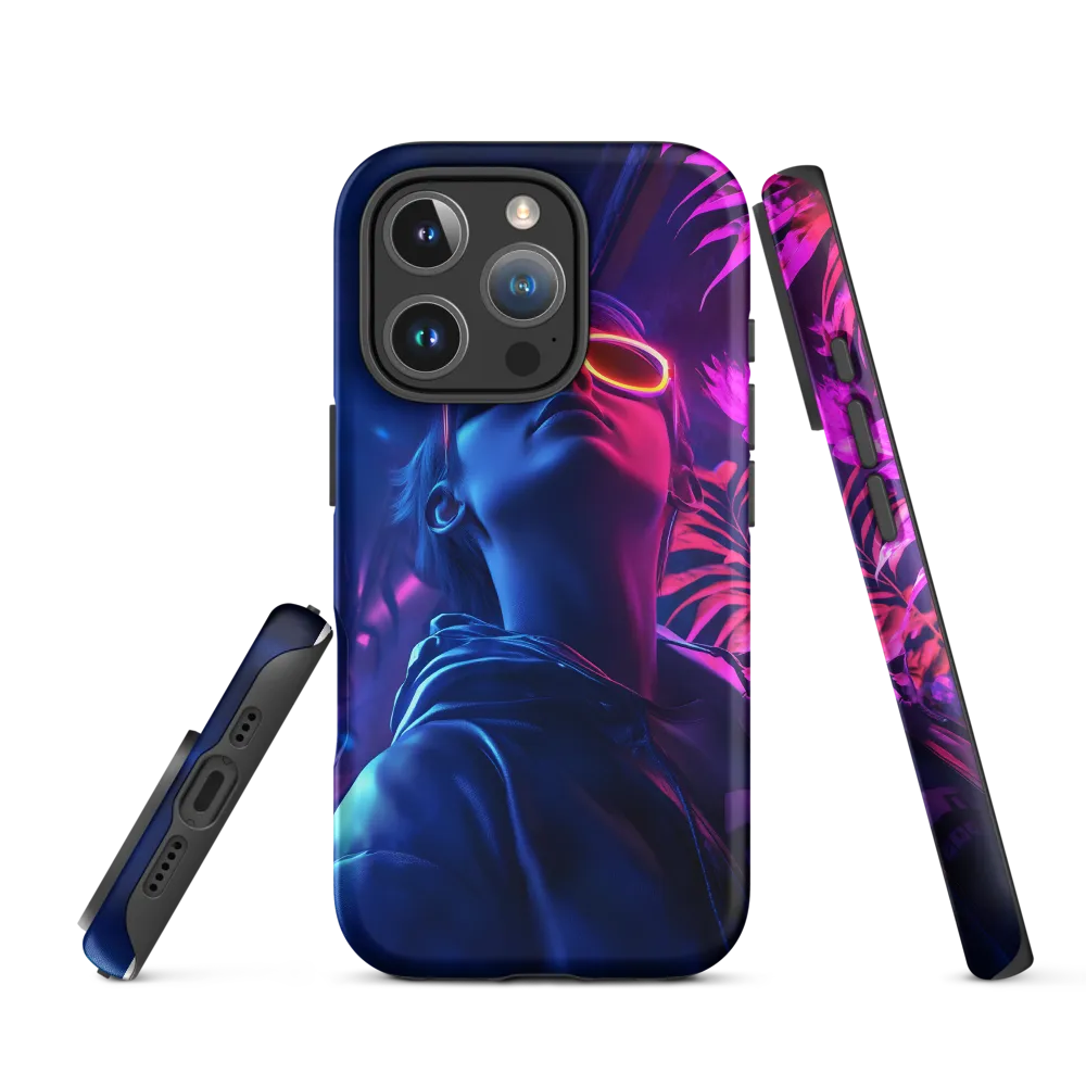 Neon Dreams: A Cyberpunk Portrait | Phone Case |  16 Pro | Tough Case | Matte