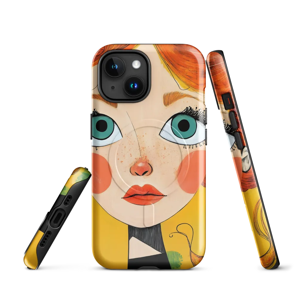 Whimsical Portrait of a Girl | Phone Case |  15 | MagSafe® Tough Case | Glossy