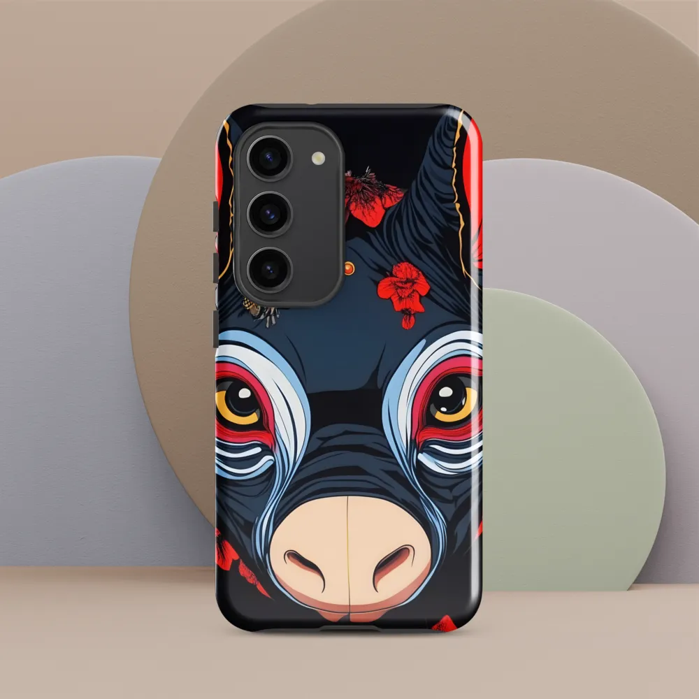 Mystical Bull with Floral Motifs