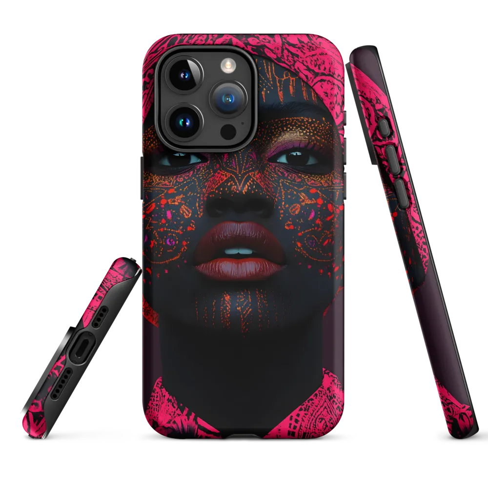 Neon Adornments: A Portrait of Cultural Expression