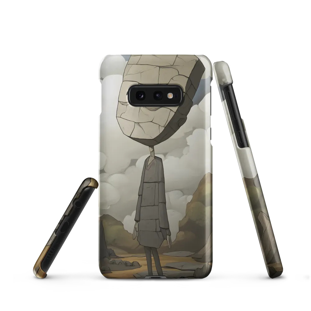 Whimsical Stone Figure in a Rocky Landscape | Phone Case |  S10e | Snap Case | Matte