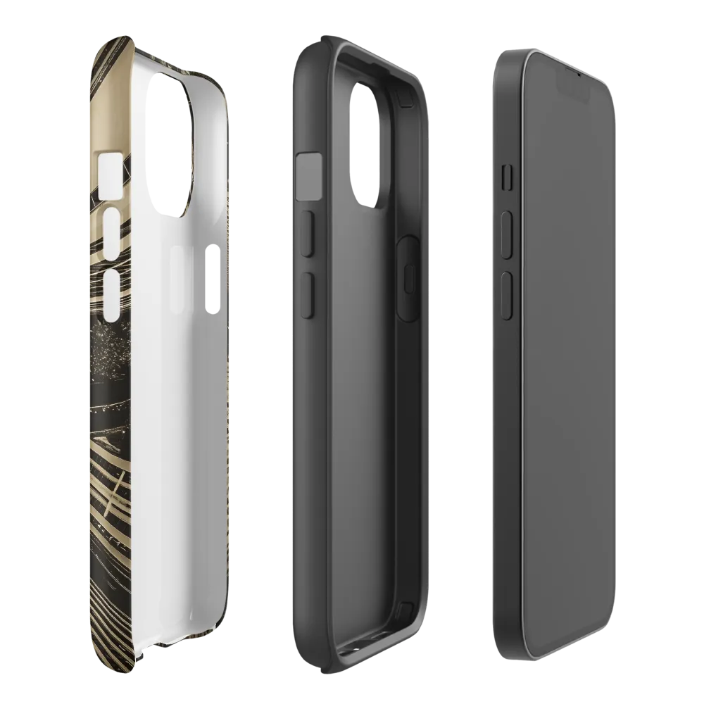 Urban Symphony: Aerial Perspective of City Life | Phone Case |  14 | Tough Case | Matte