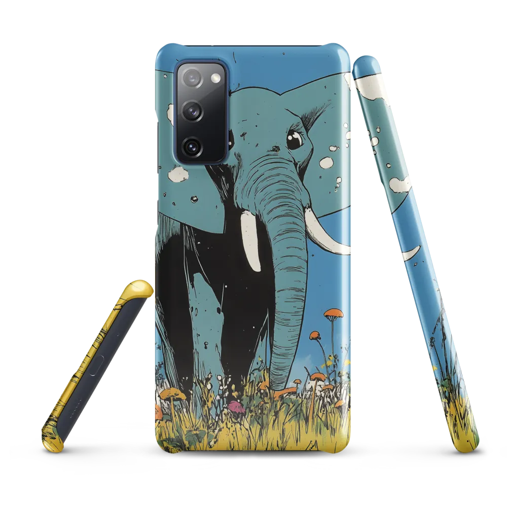 Whimsical Blue Elephant in Bloom