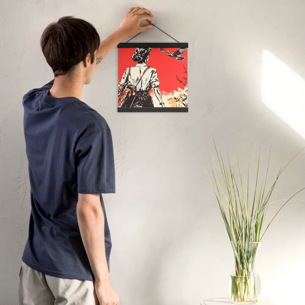 Journey Beyond the Horizon | Poster With Black Wood Hanger | 12″×12″