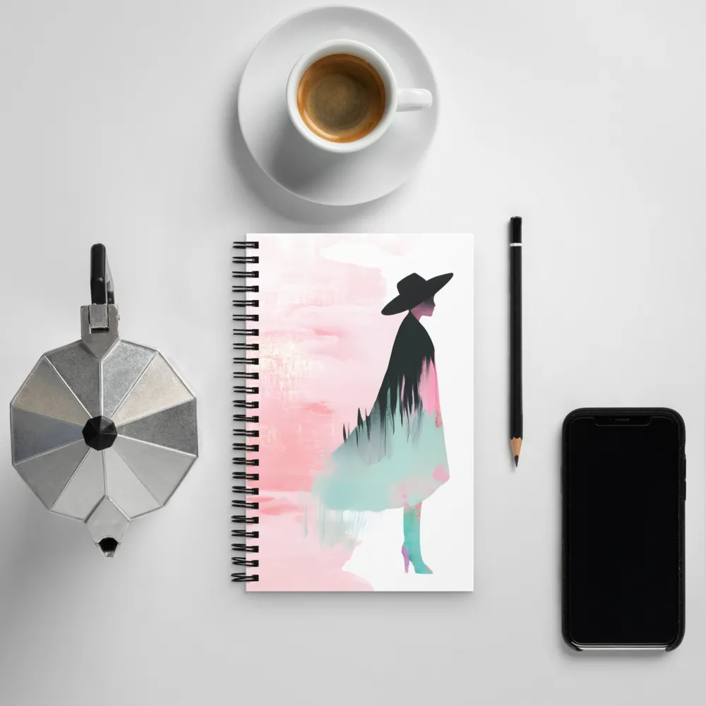 Elegance in Silhouette | Spiral Notebook