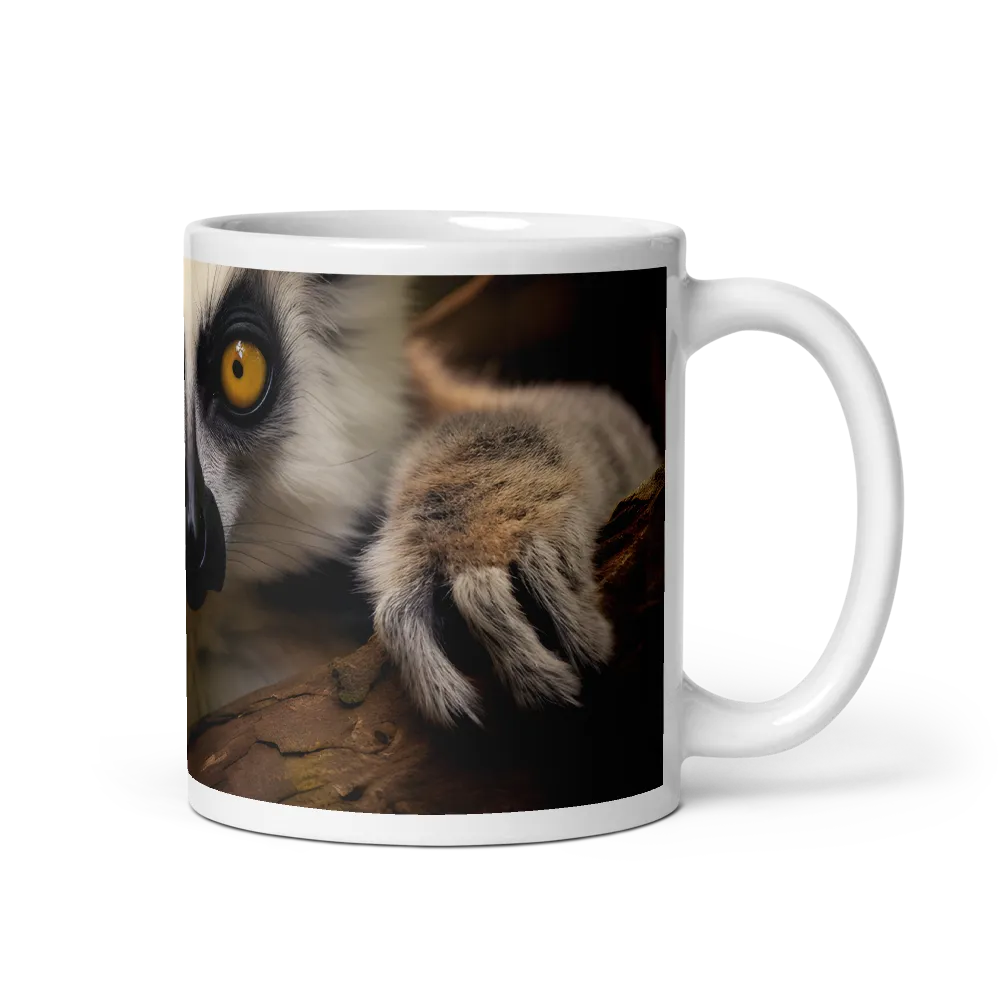 The Watchful Lemur | Mug with White inside | 11 oz