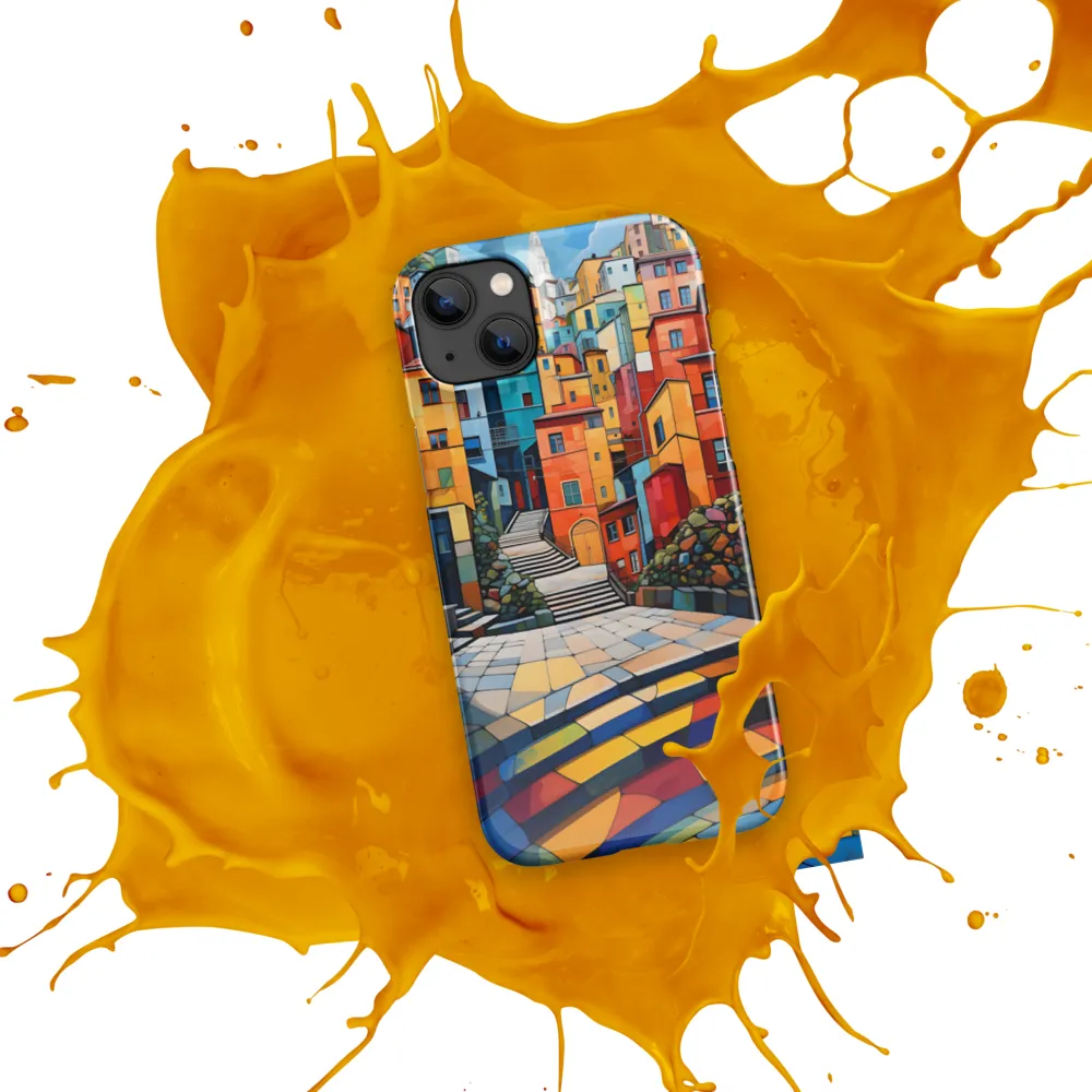 Vibrant Village: A Cubist Journey