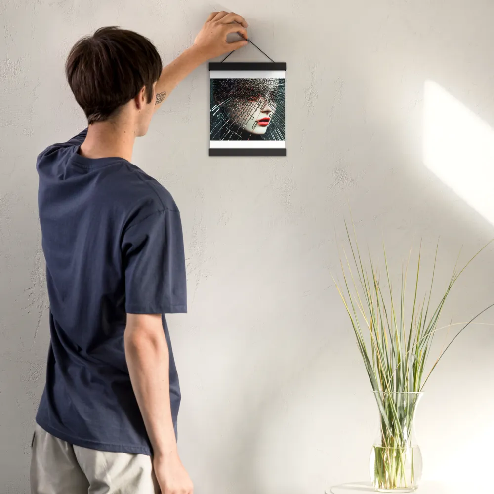 Fractured Identity | Poster With Black Wood Hanger | 8″×10″