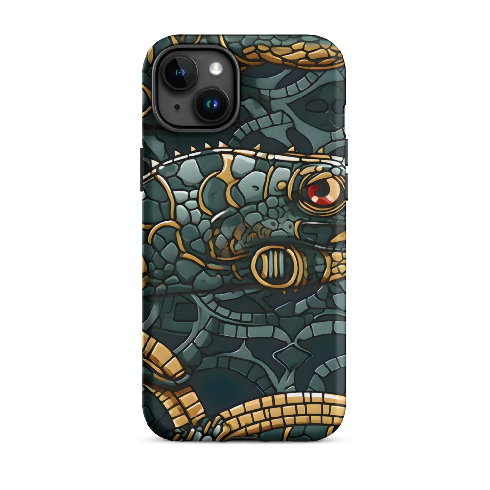 Reptilian Elegance: A Digital Art Nouveau Tapestry