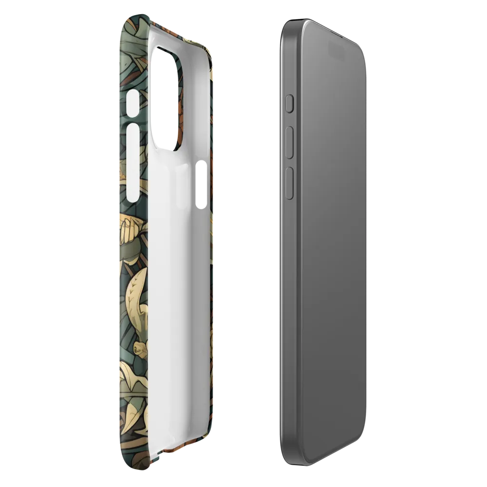 Dynamic Harmony of Sharks and Flora | Phone Case |  15 Pro Max | Snap Case | Glossy