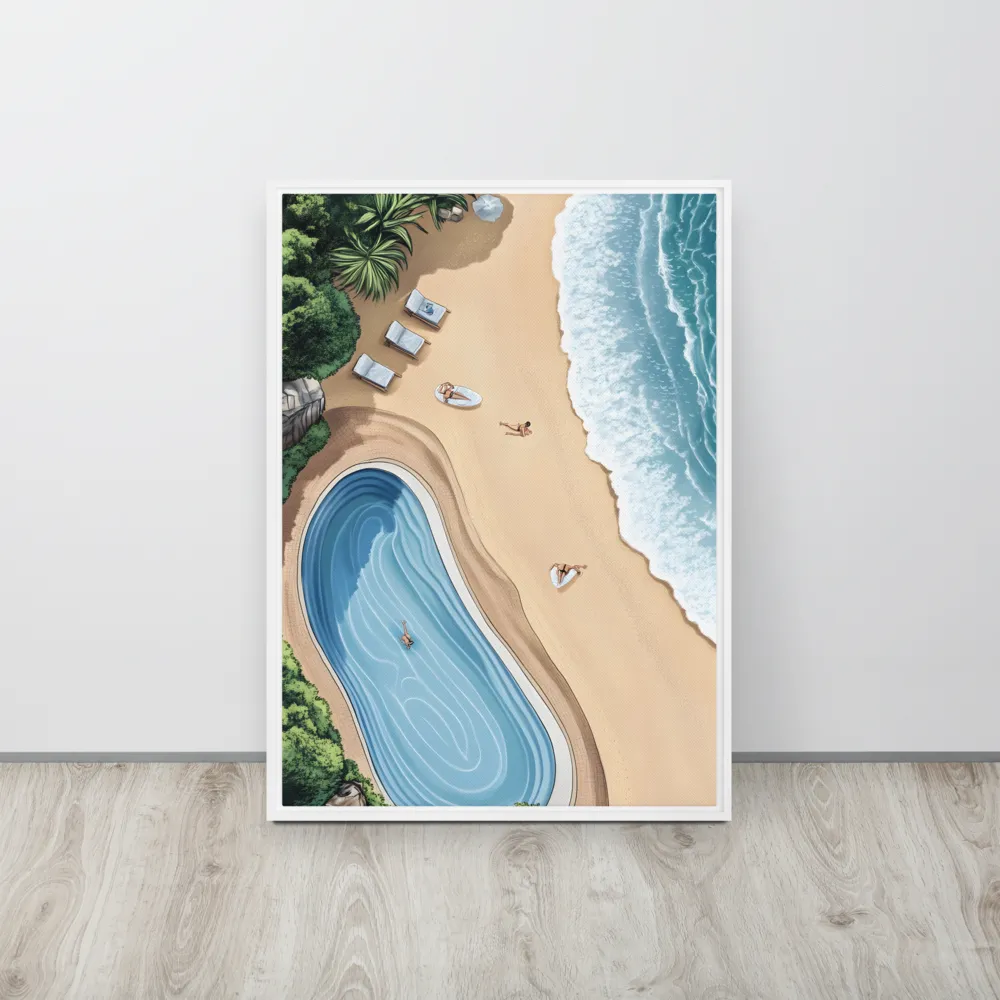 Serenity by the Shore | Canvas with White Frame | 20″×28″