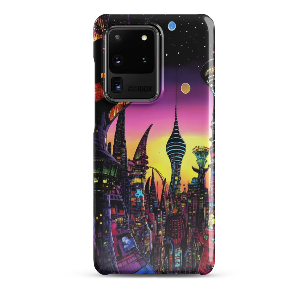 Futuristic Cityscape at Dusk | Phone Case |  S20 Ultra | Snap Case | Glossy