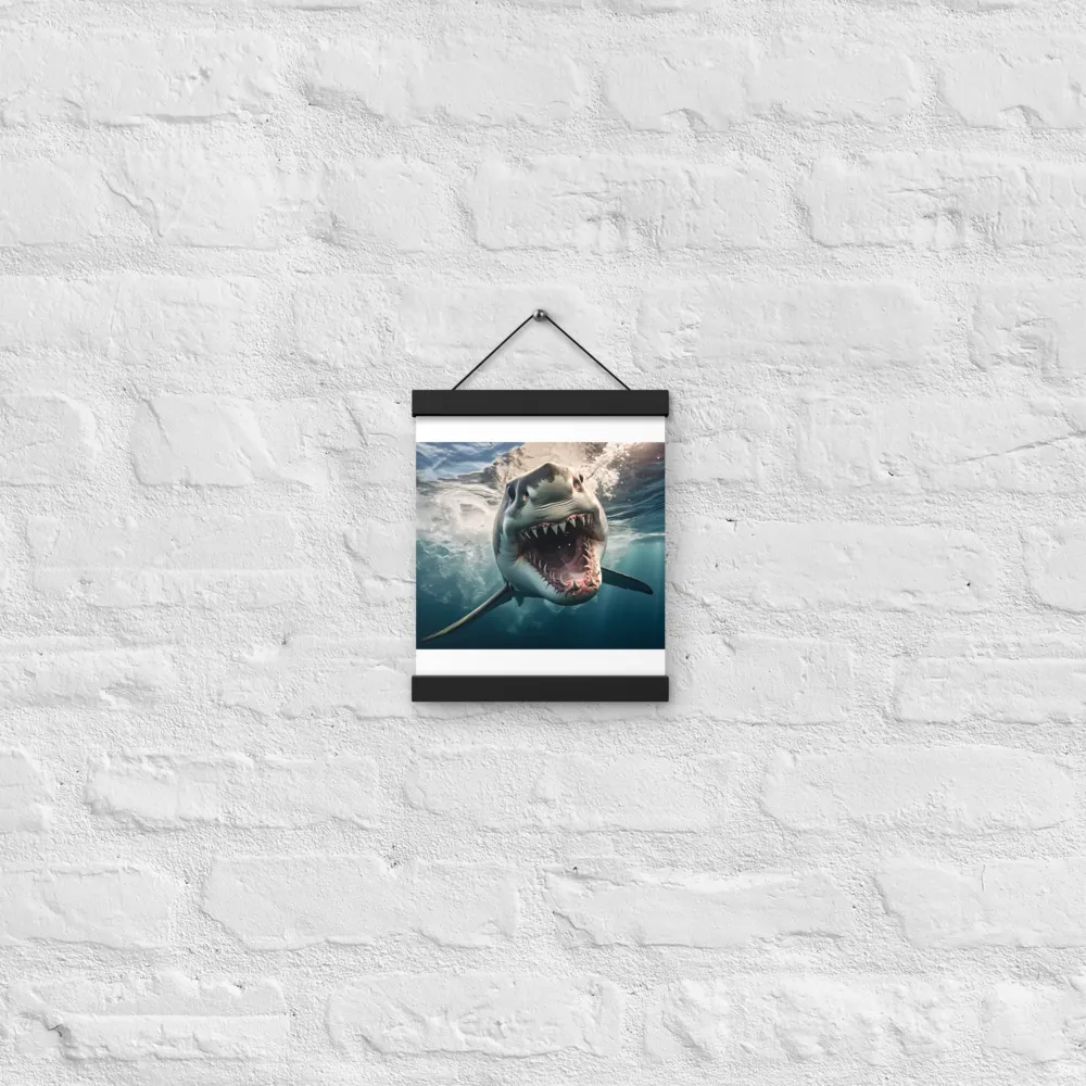 Fierce Majesty of the Ocean | Poster With Black Wood Hanger | 8″×10″