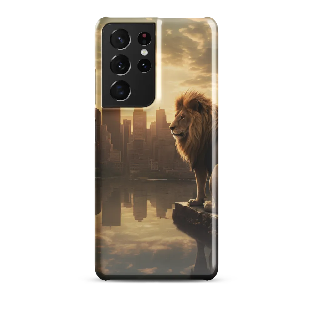 The Lion's Gaze Over the Urban Symphony
