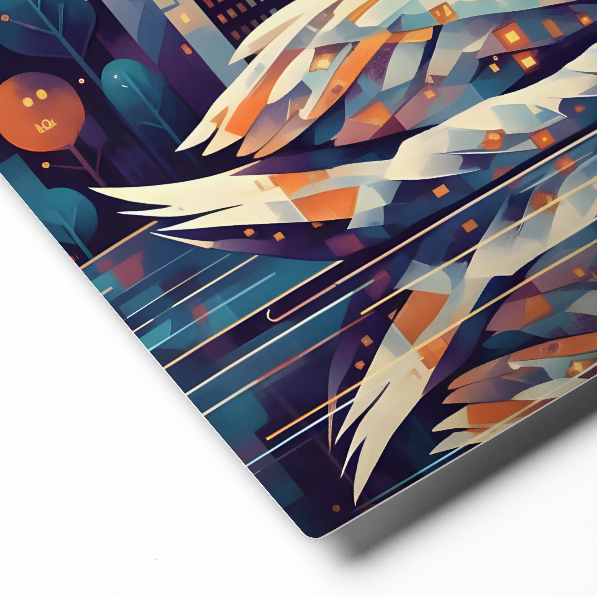 Urban Swan 
 Metal Print | 16″x 20″