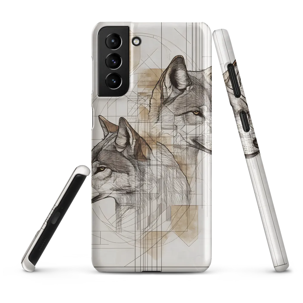 Geometric Harmony: The Essence of Wolves | Phone Case |  S21 Plus | Snap Case | Matte