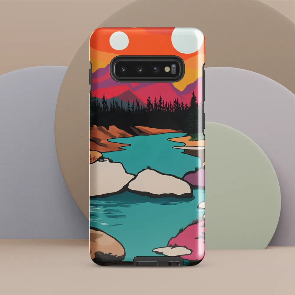 Dual Suns Over Serene Waters | Phone Case |  S10 Plus | Tough Case | Glossy