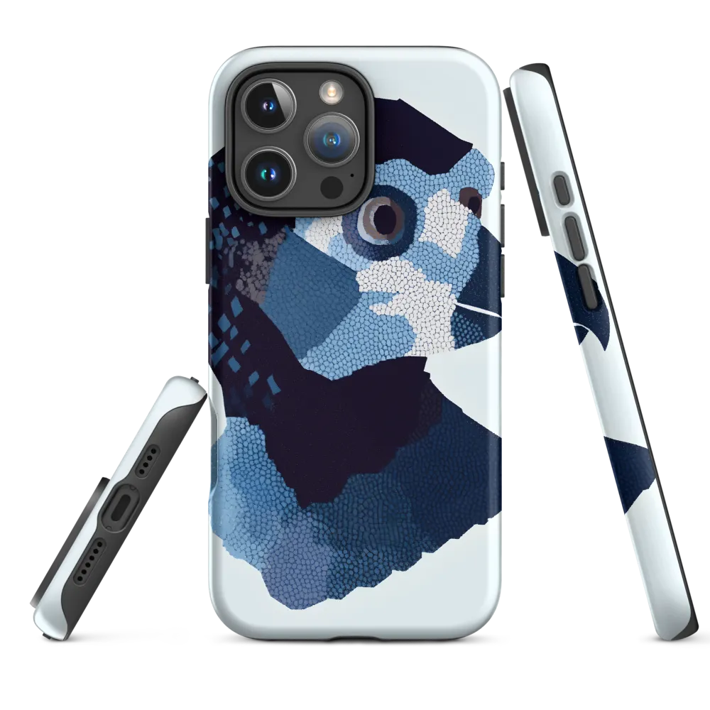 Abstract Avian Portrait in Blue