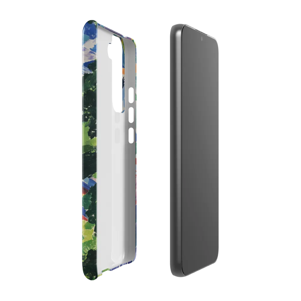 Elysium: A Soaring Figure Amidst Colorful Landscapes | Phone Case |  S22 Plus | Snap Case | Glossy