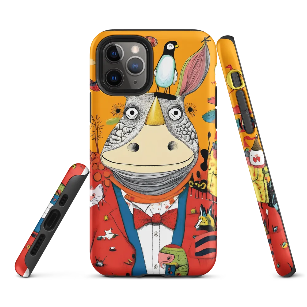 Whimsical Rhinoceros: A Playful Encounter