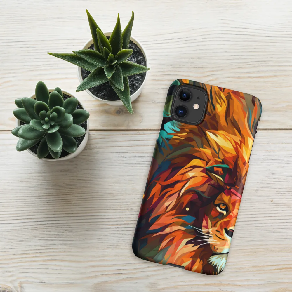 Majestic Gaze: The Polygonal Lion