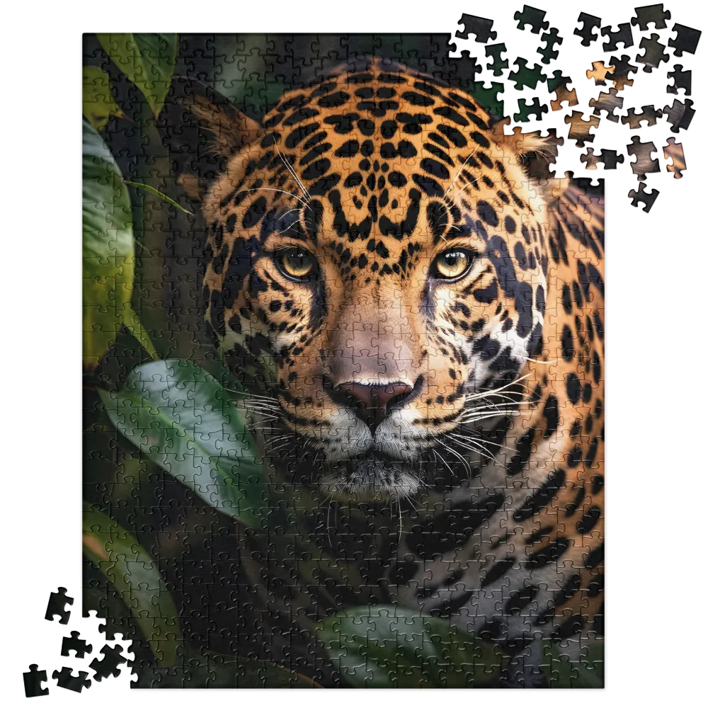 The Intensity of Nature: A Jaguar’s Gaze | Jigsaw Puzzle | 520 pieces