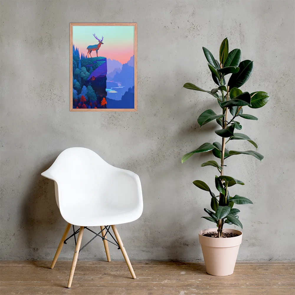 Majestic Refuge | Poster with Red oak Frame | 18″×24″