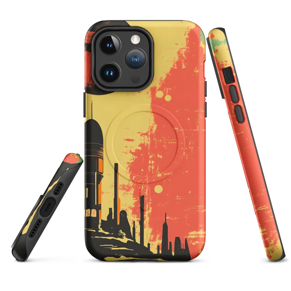 Journey to the Stars: A Retro-Futuristic Landscape | Phone Case |  14 Pro Max | MagSafe® Tough Case | Matte