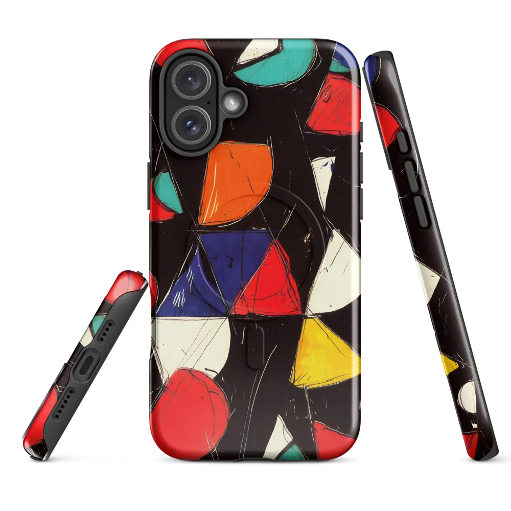 Vibrant Geometric Symphony | Phone Case |  16 Plus | MagSafe® Tough Case | Glossy