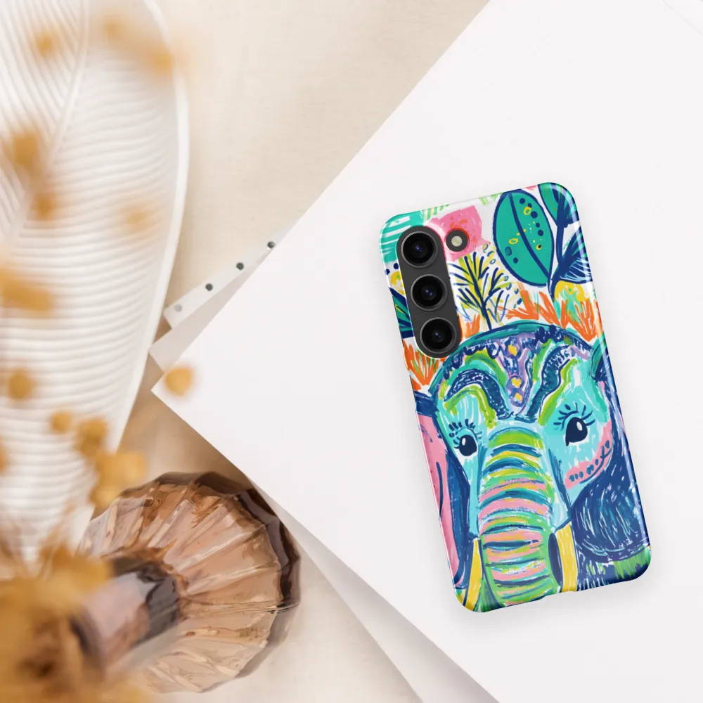 Whimsical Elephant Portrait | Phone Case |  S23 | Snap Case | Glossy