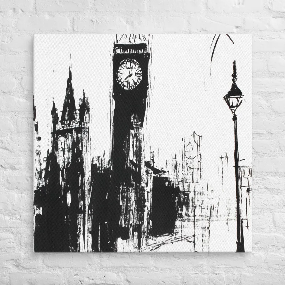 Clock Tower in Motion | Canvas | 36″×36″