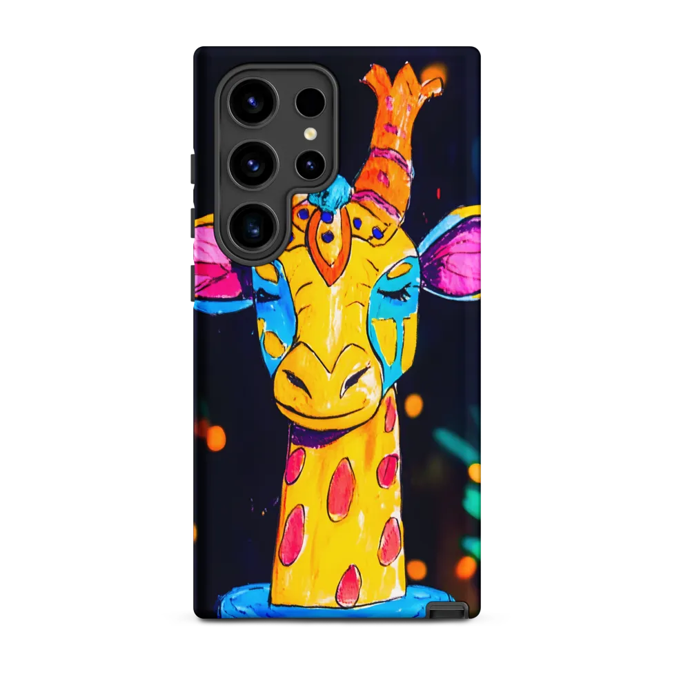 Whimsical Giraffe in Vibrant Colors