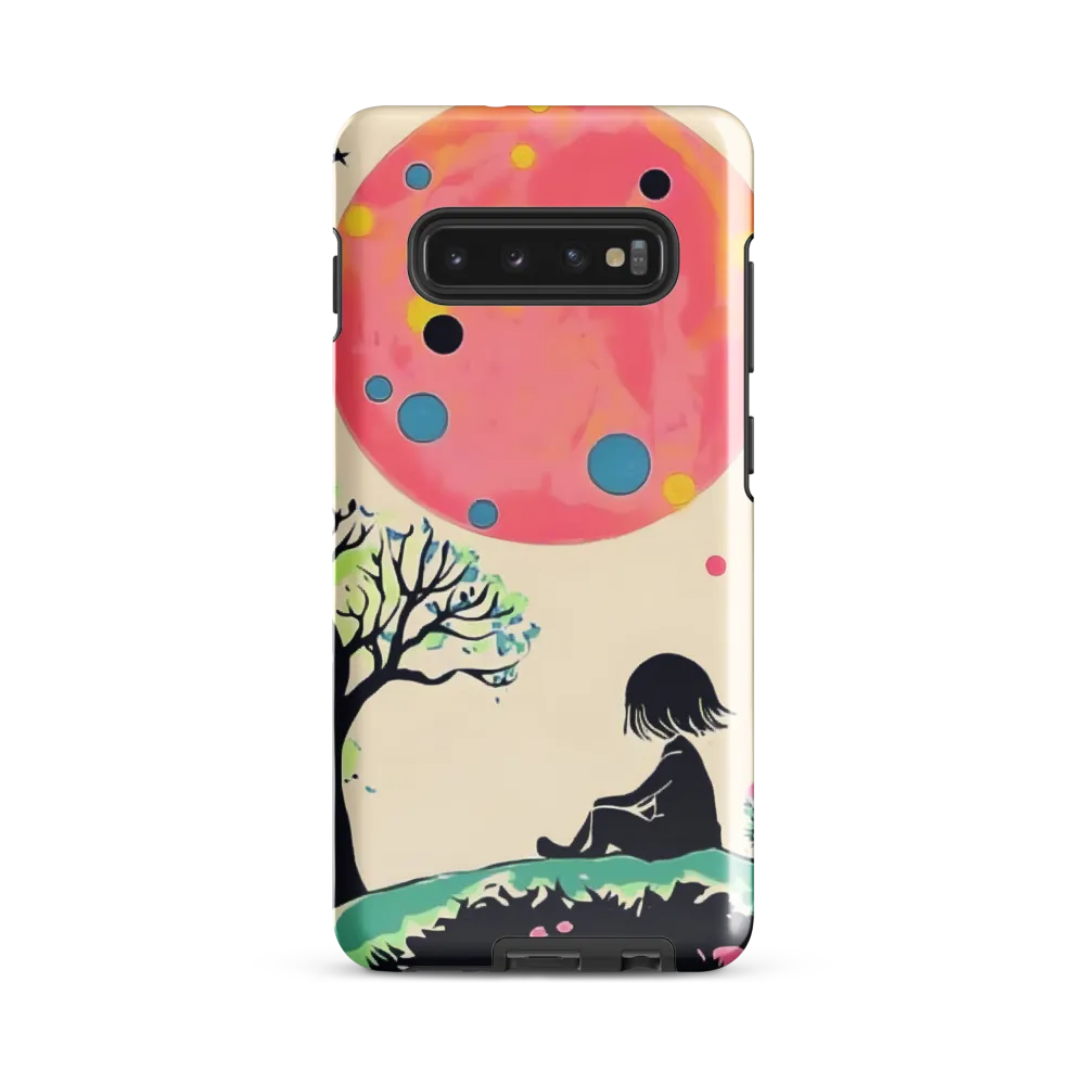 Gazing at the Pink Moon | Phone Case |  S10 Plus | Tough Case | Glossy