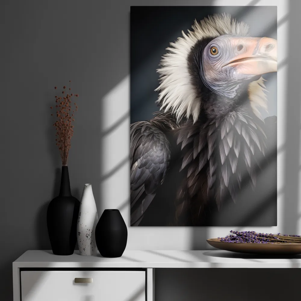Majestic Vulture Portrait | Metal Print | 24″×36″