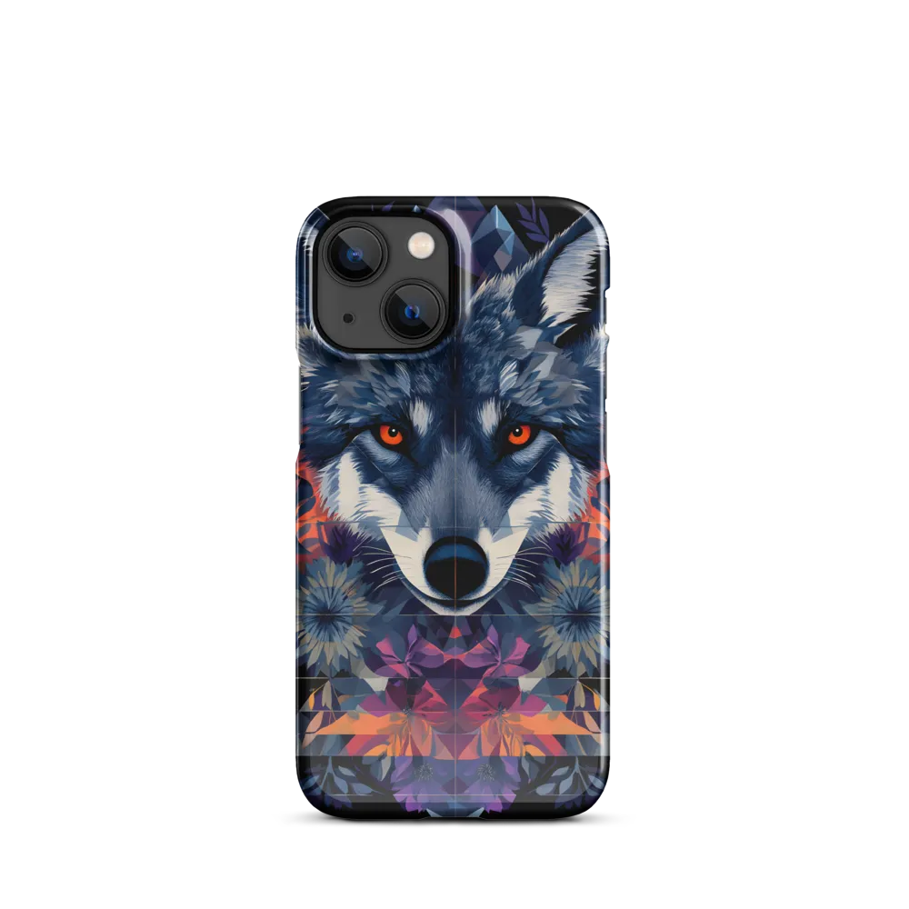 Mystical Wolf Amidst Floral Geometry