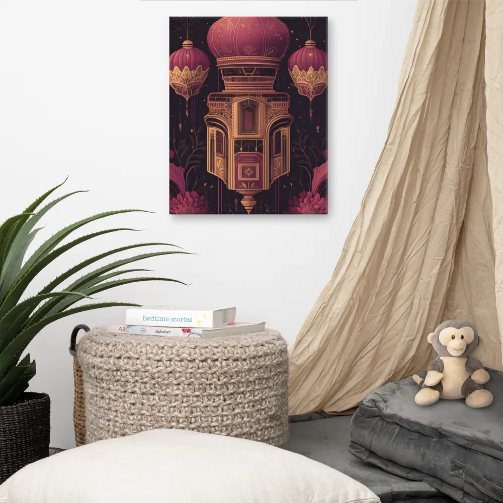 Ornate Harmony: A Digital Floral Architecture | Canvas | 16″×20″