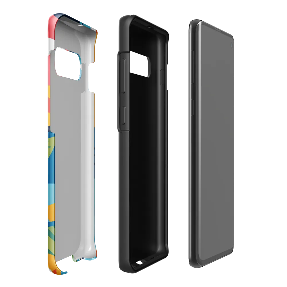 Vibrant Geometric Visage | Phone Case |  S10 Plus | Tough Case | Glossy