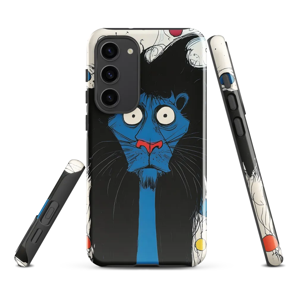 Whimsical Blue Lion