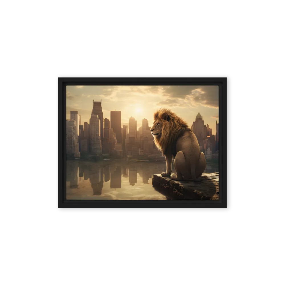 The Lion's Gaze Over the Urban Symphony