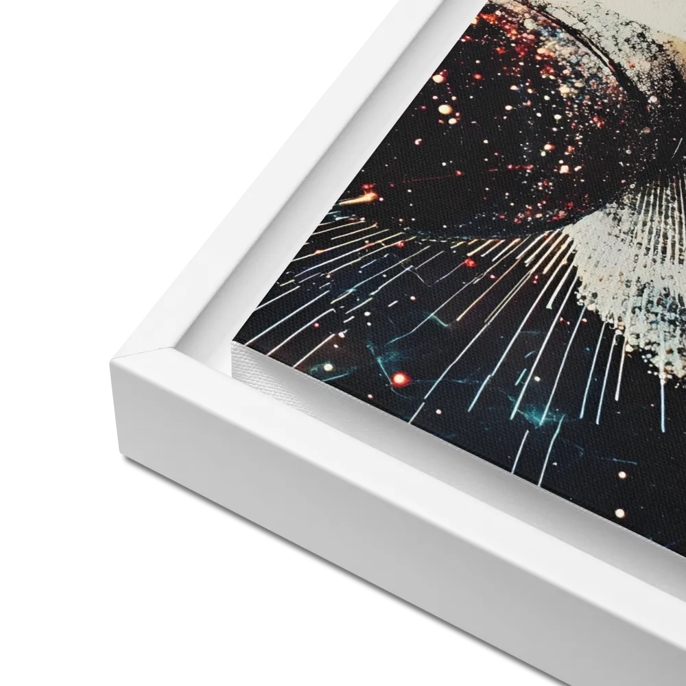 Ethereal Astronaut: A Journey Through the Cosmos | Canvas with White Frame | 12″×16″