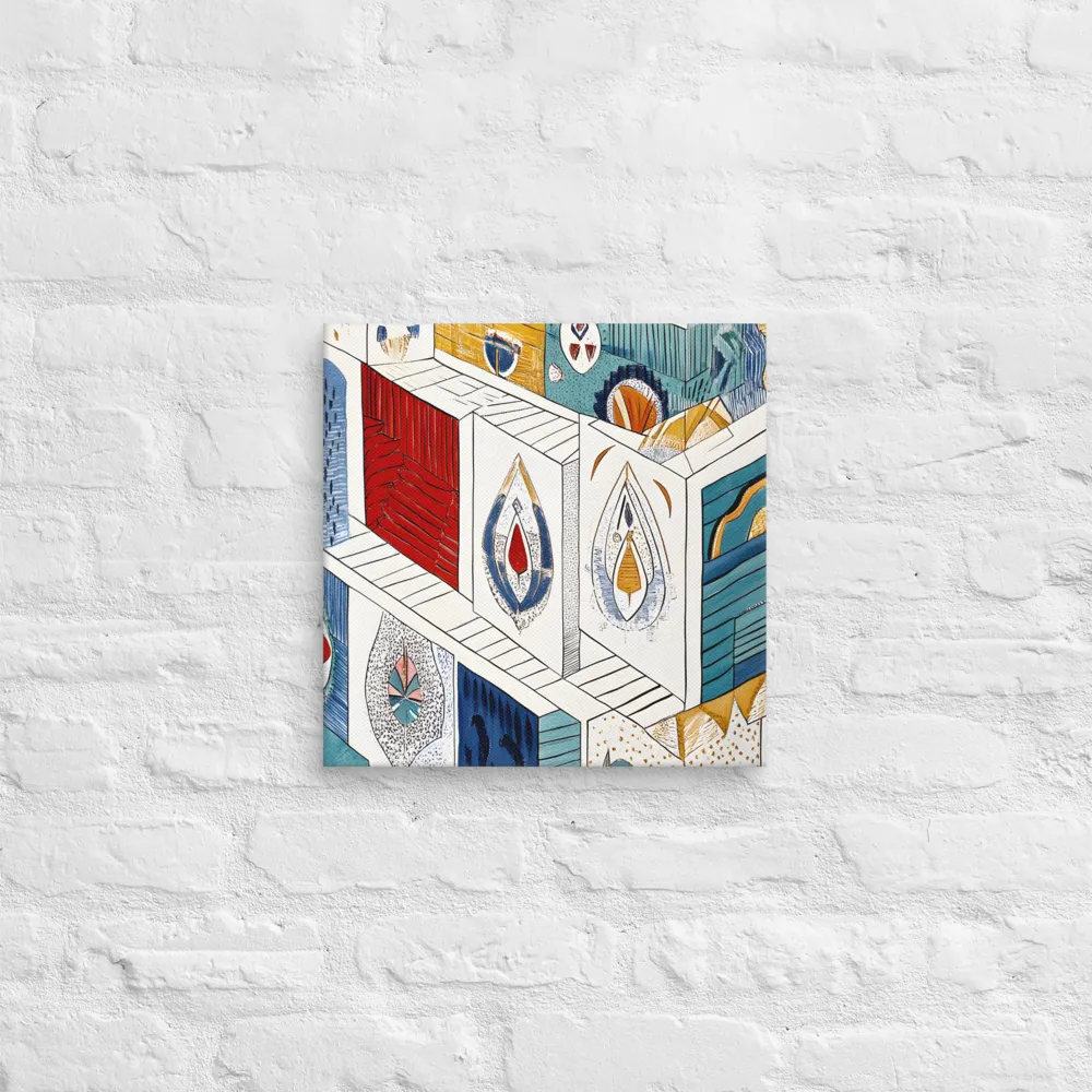 Symphony of Geometric Harmony | Canvas | 14″×14″