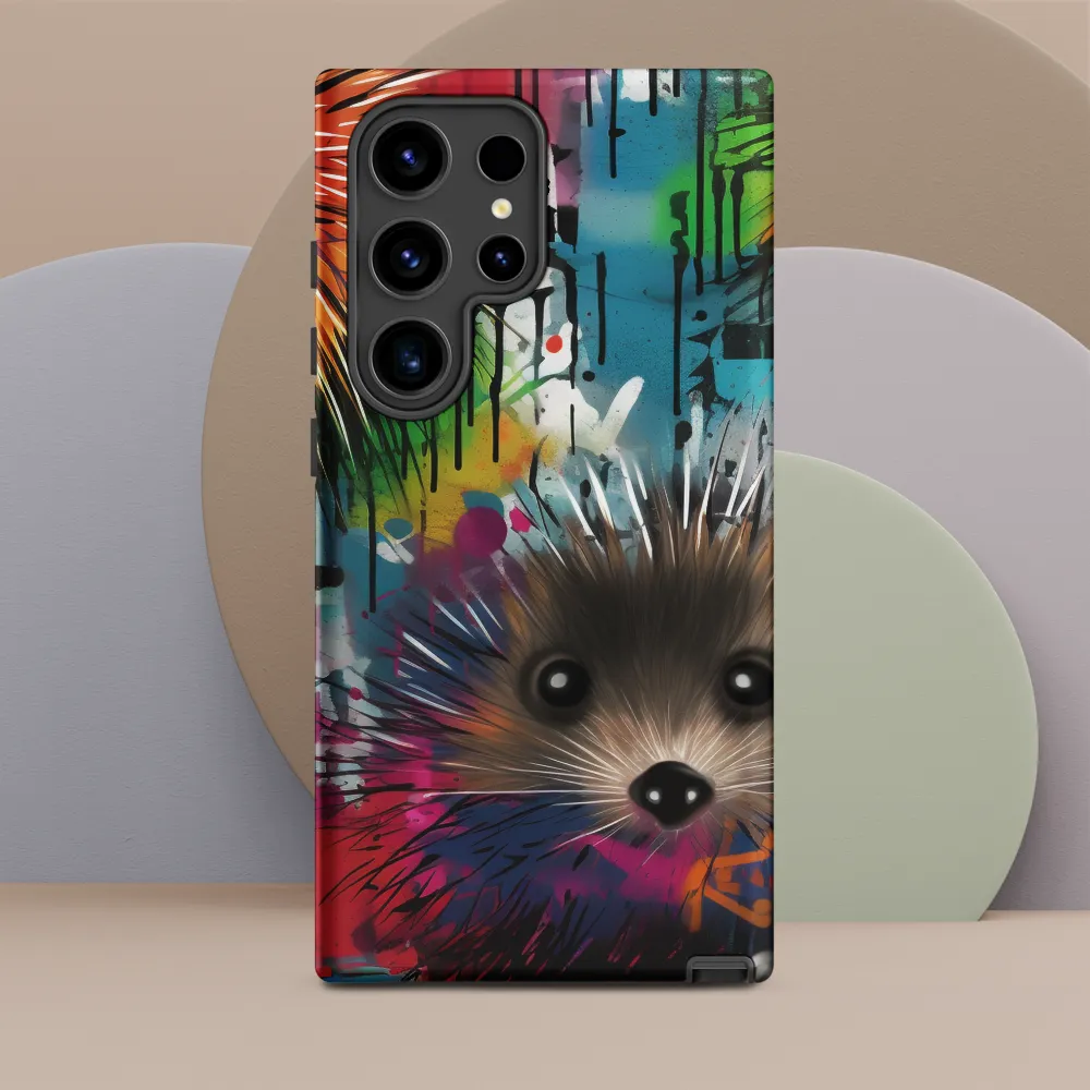 Whimsical Hedgehogs in a Kaleidoscopic Wonderland | Phone Case |  S24 Ultra | Tough Case | Matte