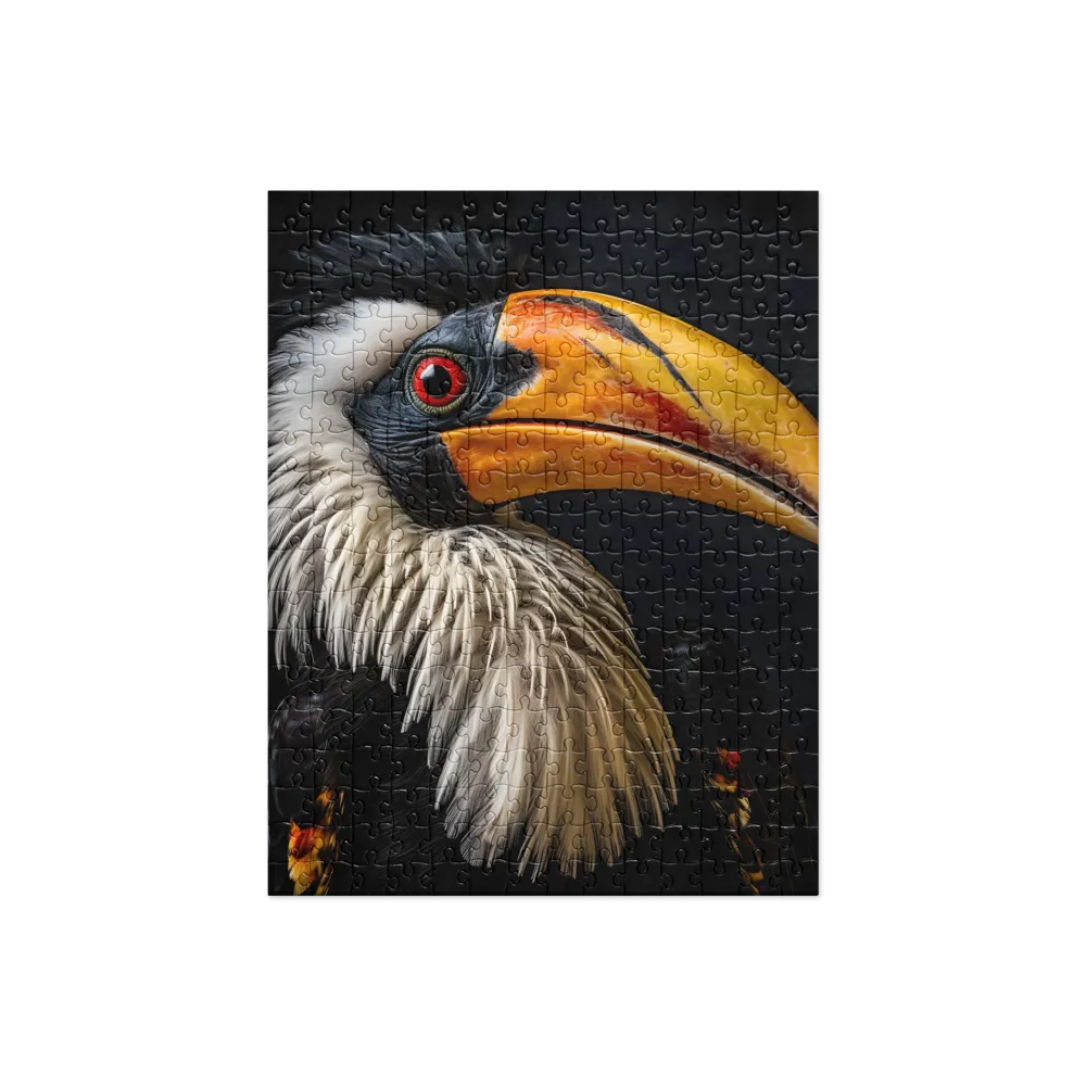 Majestic Hornbill Portrait | Jigsaw Puzzle | 252 pieces