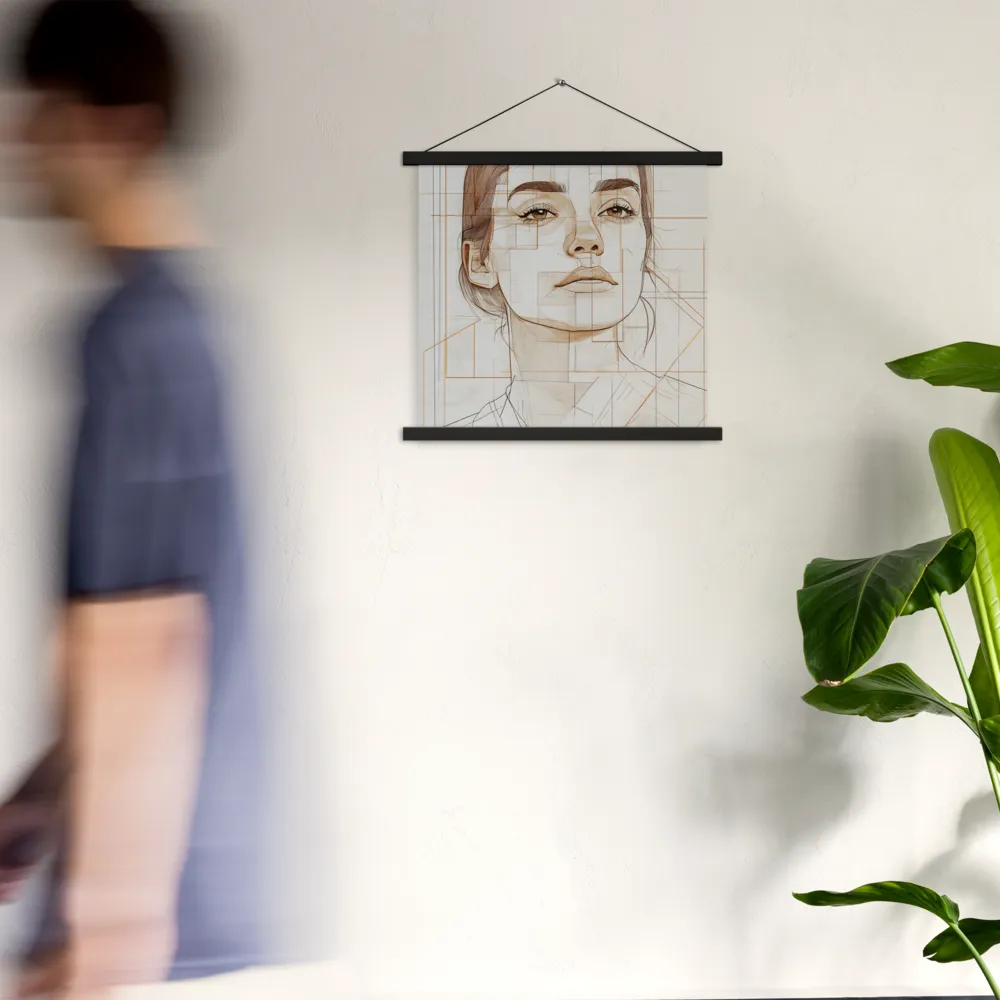 Geometric Serenity: A Minimalist Portrait