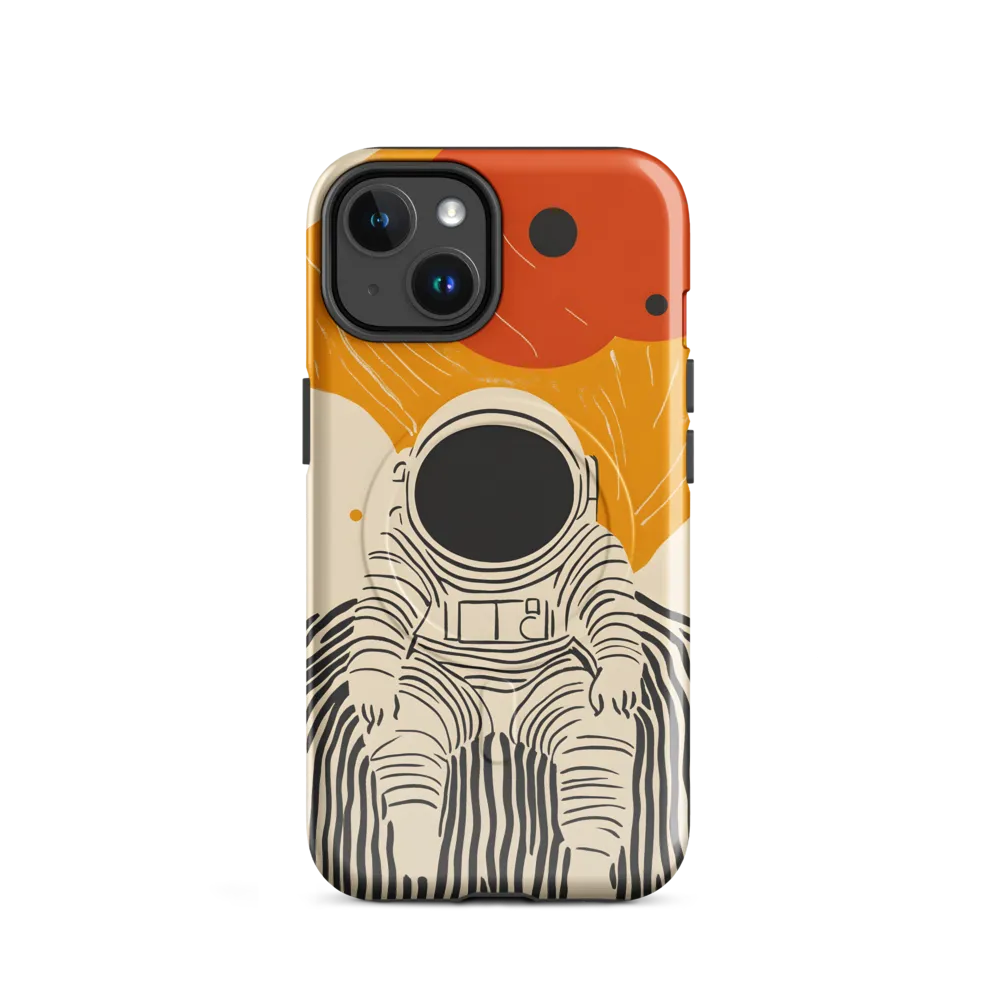Astronaut in Cosmic Thoughts | Phone Case |  14 | MagSafe® Tough Case | Glossy