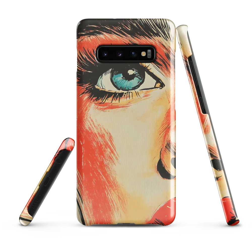 Intense Gaze: A Pop Art Portrait | Phone Case |  S10 Plus | Snap Case | Glossy