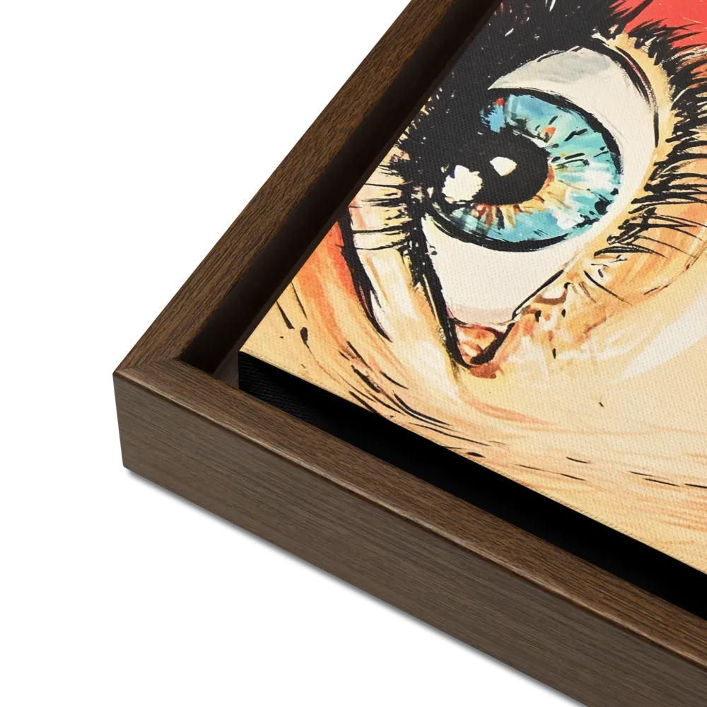 Gaze of Emotion | Canvas with Brown Frame | 12″×12″
