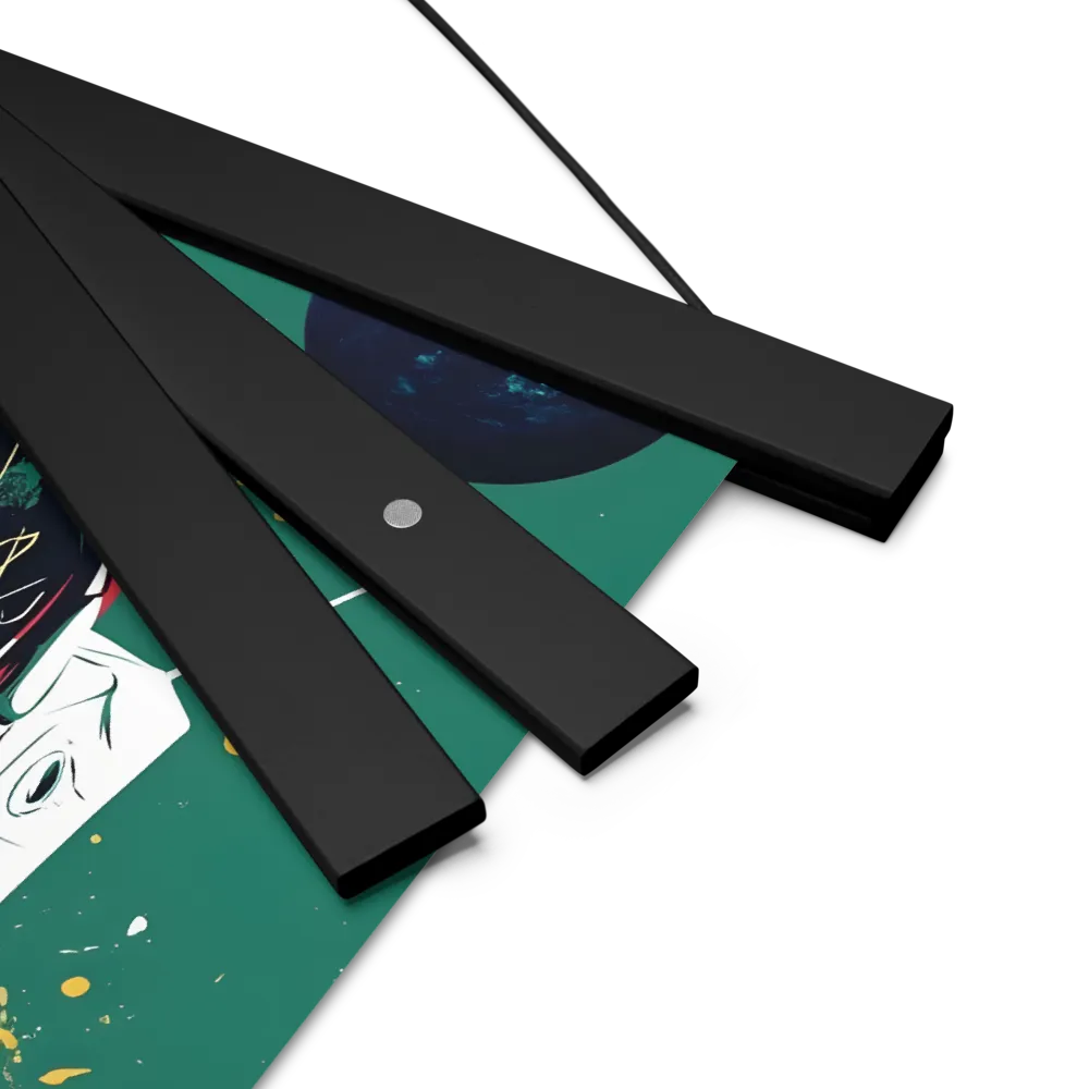 Galactic Explorer: A Modern Odyssey | Poster With Black Wood Hanger | 10″×10″